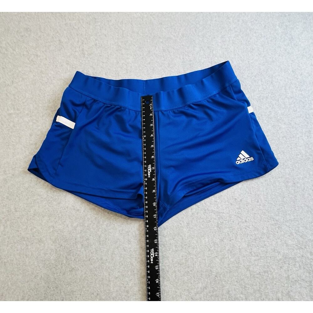 adidas AEROREADY Men's Blue/White Athletic Shorts Elastic Waist Solid L - Picture 4 of 12